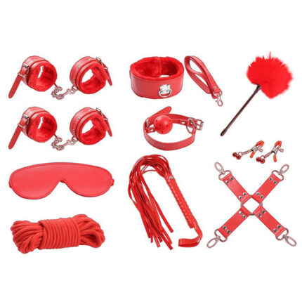 Zestaw BDSM Begginers Bondage Set Red