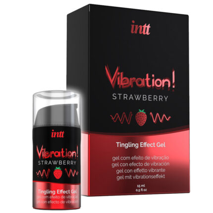 Żel wibrujący dla kobiet i mężczyzn Strawberry Vibration. Wibrator w żelu. Urozmaicenie gry wstępnej.