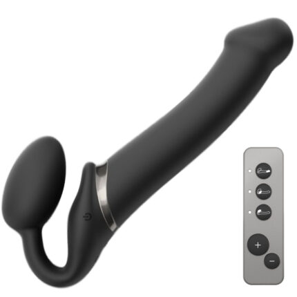 Strap-On z wibracjami Vibrating Bendable strap-on Noir L