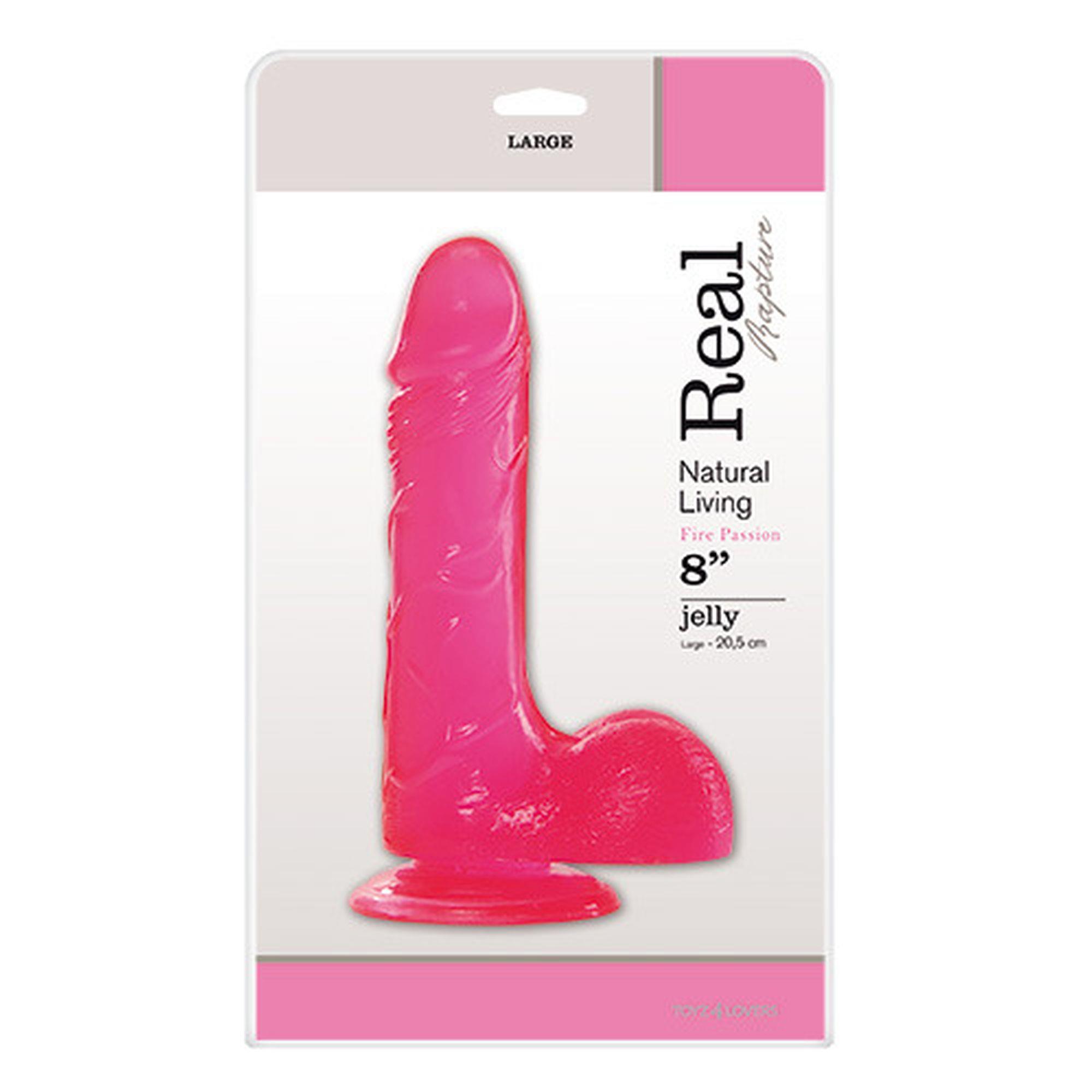 1-00700741 Dildo-JELLY DILDO REAL RAPTURE PINK 8" - obrazek 1