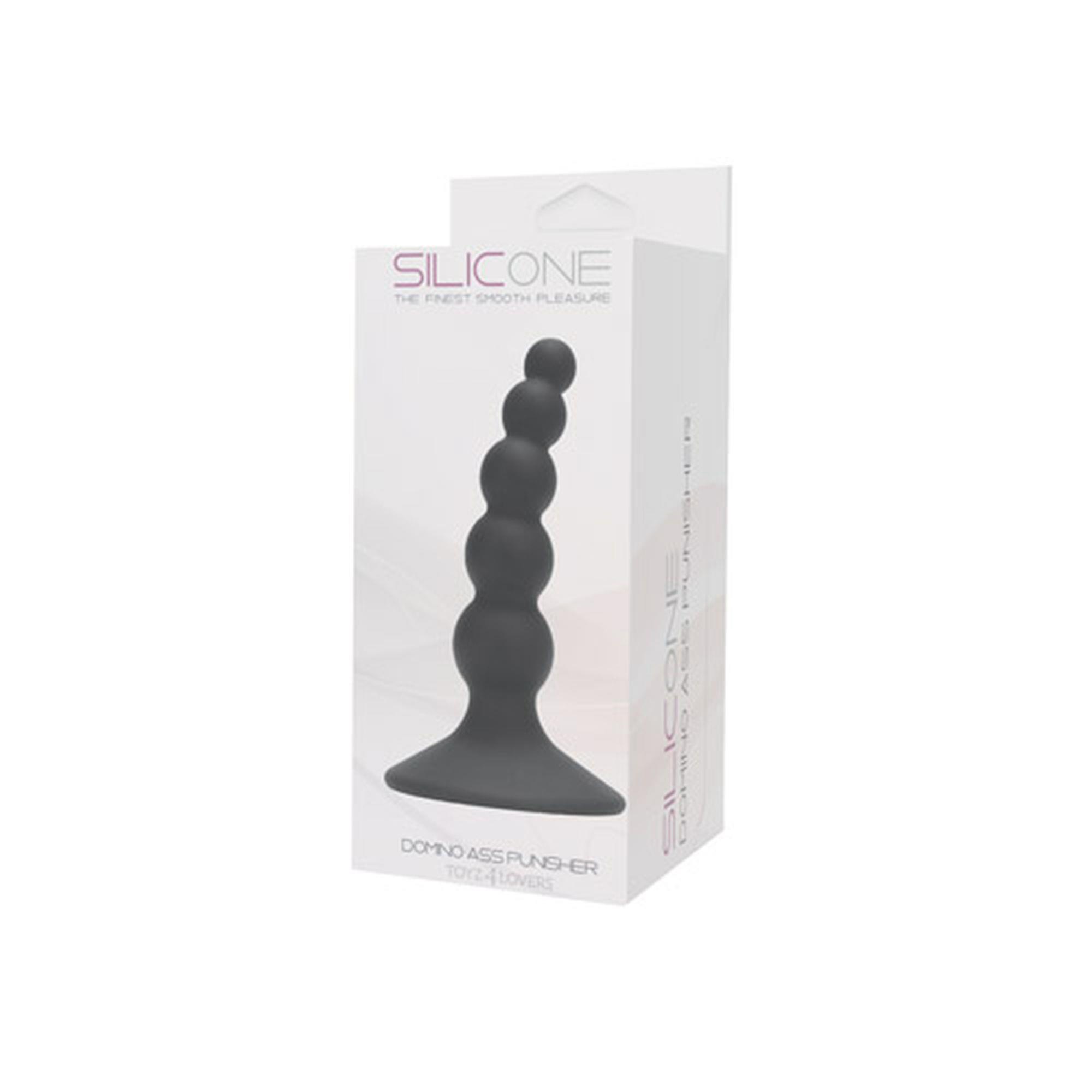 1-00700921 Plug-PLUG ANALE DOMINO ASS PUNISHER SILICONE BLACK - obrazek 1