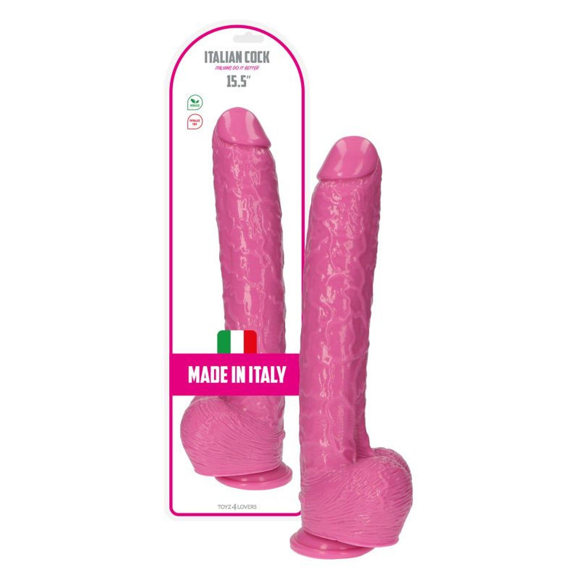 1-007099178 Dildo- Italian Cock 15.5'' Pink - obrazek 1