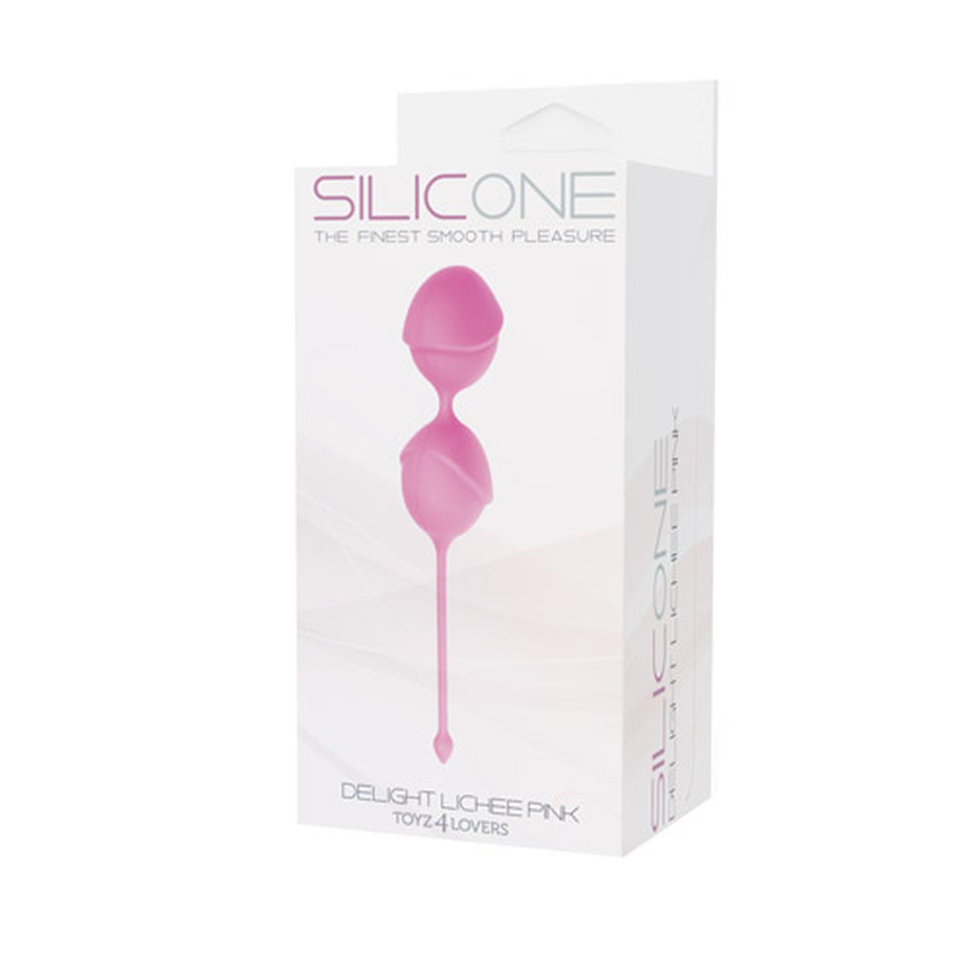1-00801768 Kulki-PALLINE DELIGHT PUSSY LICHEE SILICONE PINK - obrazek 1