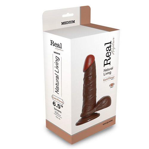 1-00903018 Wibrator-REALISTIC VIBRATOR REAL RAPTURE BROWN 6.5" - obrazek 1