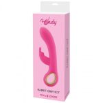 Wibrator-VIBRATORE RABBIT HANDY RISCALDANTE RABBIT GRIP HOT PINK - obrazek 2