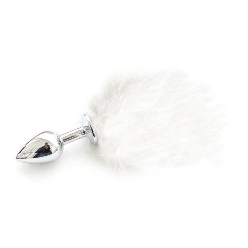 1-00904193 Plug anale Pon Tail Anal Plug bianco - obrazek 1