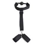 Costrittivio Bondage Back Restraint+gag black - obrazek 2