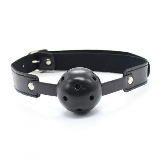 1-00904272 Knebel-Breath Hole Ball Gag (nero) - obrazek 1