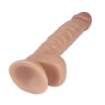 8.5"" Real Extreme Vibrating Dildo Flesh - obrazek 5