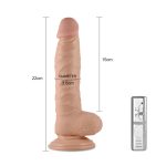 8.5"" Real Extreme Vibrating Dildo Flesh - obrazek 6