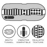 Sex In A Can Mouth Lotus Tunnel - Vibrating - obrazek 3