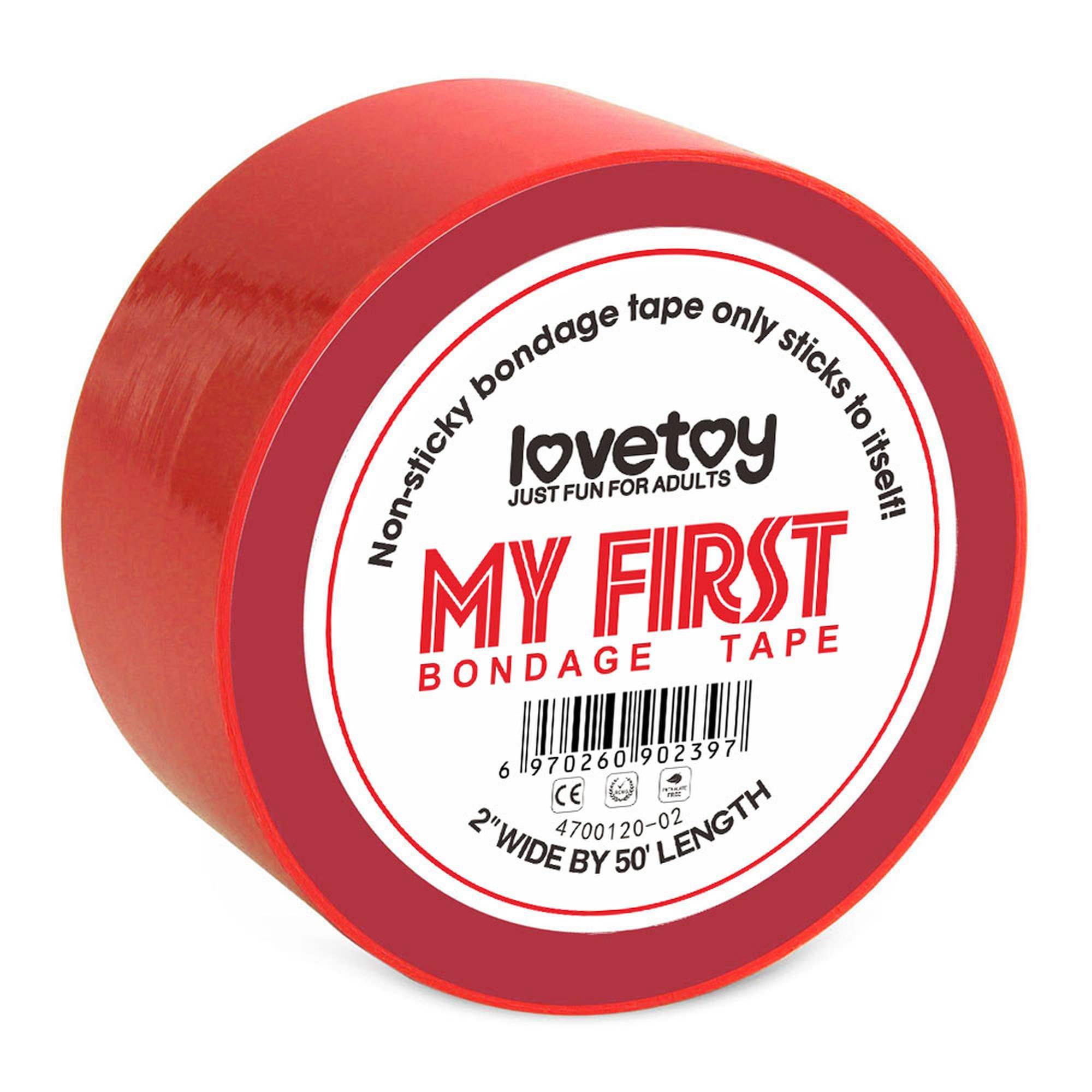 10-4700120-3 My First Non Sticky Bondage Tape Red - obrazek 1