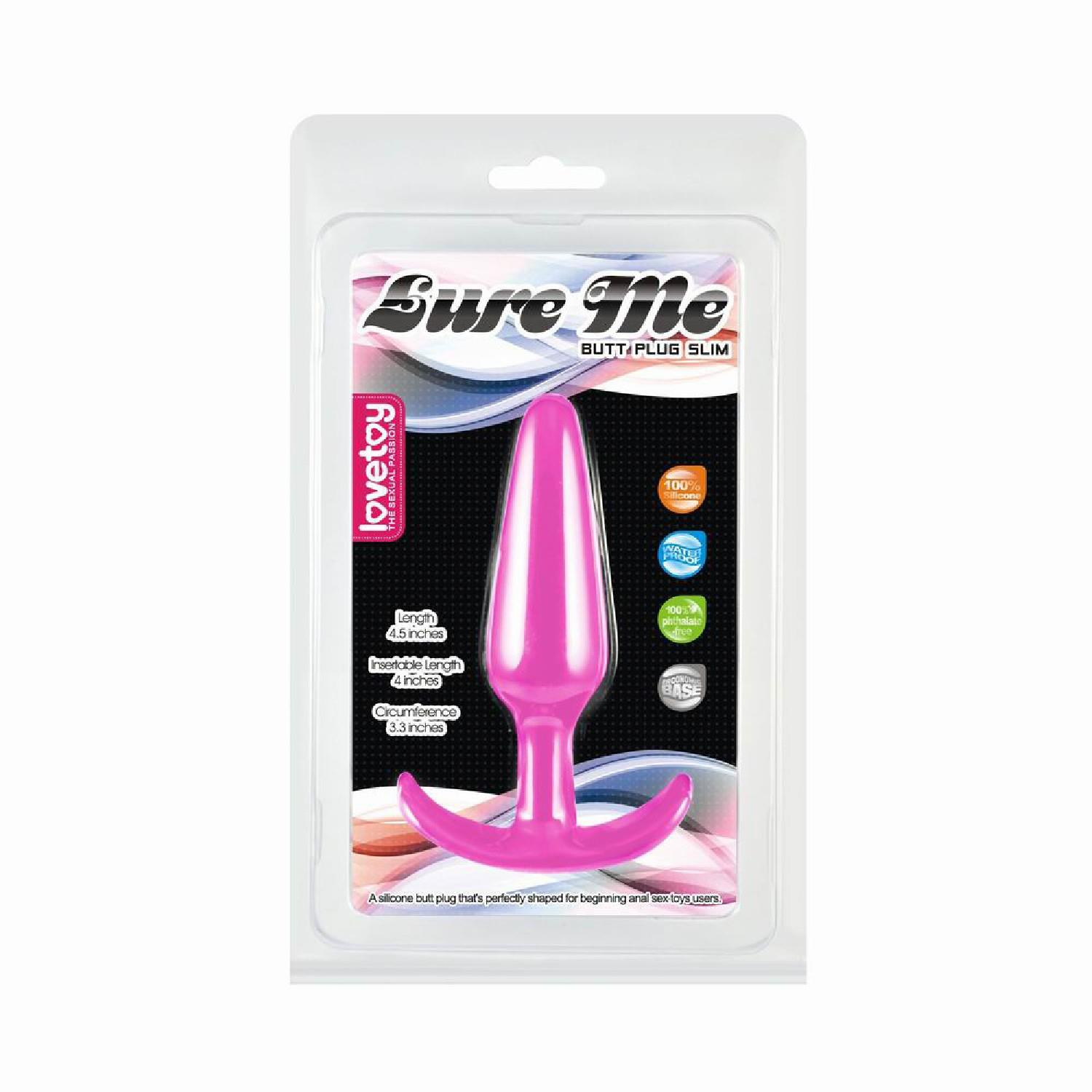 10-BK17S-1 LURE ME Classic Anal Plug S Pink - obrazek 1