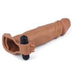 Add 2"" Pleasure X Tender Vibrating Penis Sleeve Brown - obrazek 3