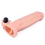 Add 2"" Pleasure X Tender Vibrating Penis Sleeve Flesh - obrazek 3