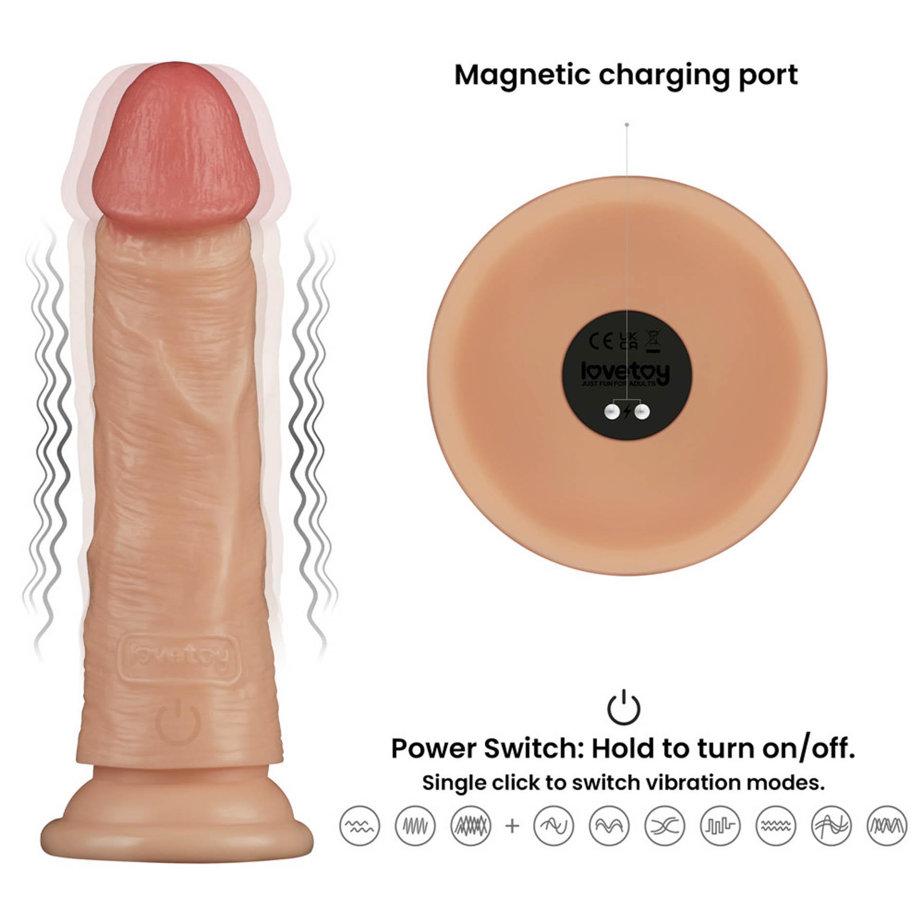 10-LV111201_14 7'' Vibrating Power Basics Cock - obrazek 1