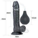 9'' Squirt Extreme Dildo - Black - obrazek 2