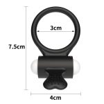 Power Clit Silicone Cockring Black - obrazek 4