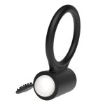 Power Clit Silicone Cockring Black - obrazek 6