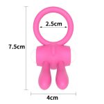 Power Clit Silicone Cockring Pink - obrazek 6