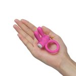 Power Clit Silicone Cockring Pink - obrazek 7