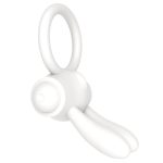Power Clit Silicone Cockring White - obrazek 4