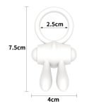 Power Clit Silicone Cockring White - obrazek 6