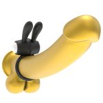 Power Clit Silicone Cockring Black - obrazek 2
