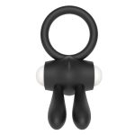 Power Clit Silicone Cockring Black - obrazek 3