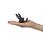 Power Clit Duo Silicone Cockring Black - obrazek 3