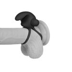 Power Clit Duo Silicone Cockring Black - obrazek 4
