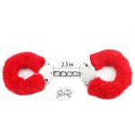 Fetish Pleasure Fluffy Handcuffs Red - obrazek 2