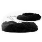 Fetish Pleasure Fluffy Leg Cuffs Black - obrazek 2