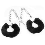 Fetish Pleasure Fluffy Leg Cuffs Black - obrazek 6