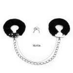 Fetish Pleasure Fluffy Leg Cuffs Black - obrazek 7