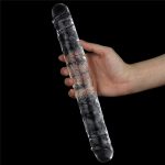 Flawless Clear Double dildo 12'' - obrazek 5