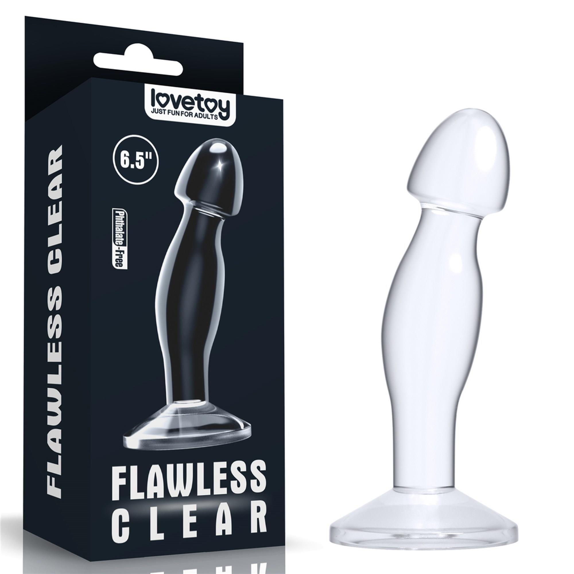 10-LV310020 Flawless Clear Prostate Plug 6.5'' - obrazek 1