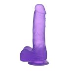 7"" Jelly Studs Crystal Dildo Medium Purple - obrazek 2
