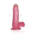 6"" Jelly Studs Crystal Dildo Small Pink - obrazek 3