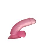 6"" Jelly Studs Crystal Dildo Small Pink - obrazek 4