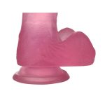 6"" Jelly Studs Crystal Dildo Small Pink - obrazek 8