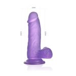 6"" Jelly Studs Crystal Dildo Small Purple - obrazek 3