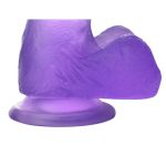 6"" Jelly Studs Crystal Dildo Small Purple - obrazek 5