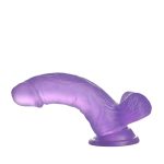 6"" Jelly Studs Crystal Dildo Small Purple - obrazek 6