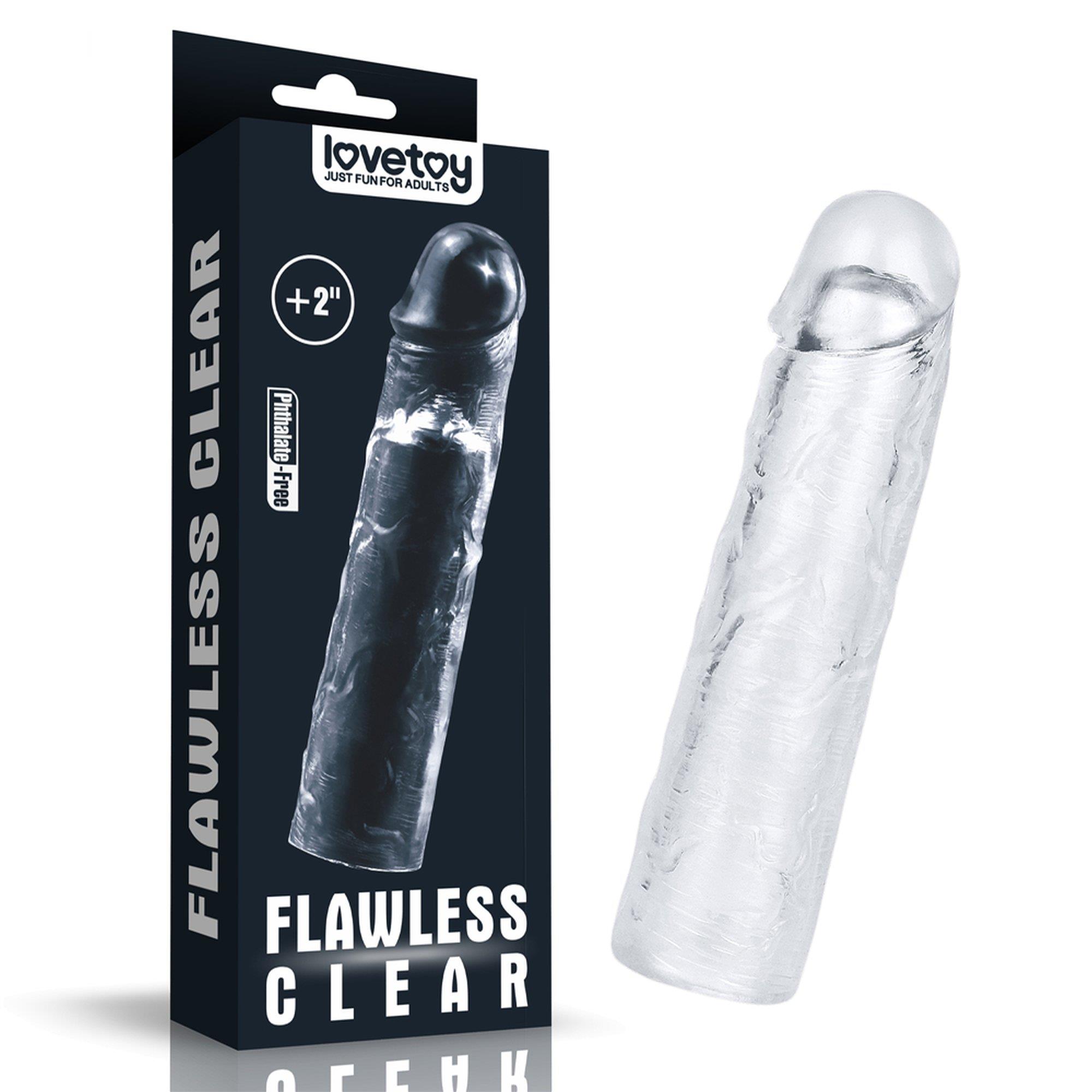10-LV314014 Flawless Clear Penis Sleeve Add 2'' - obrazek 1