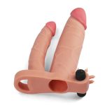 Add 1"" Pleasure X Tender Vibrating Double Penis Sleeve - obrazek 4