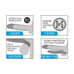 Add 1"" Pleasure X Tender Vibrating Double Penis Sleeve - obrazek 5
