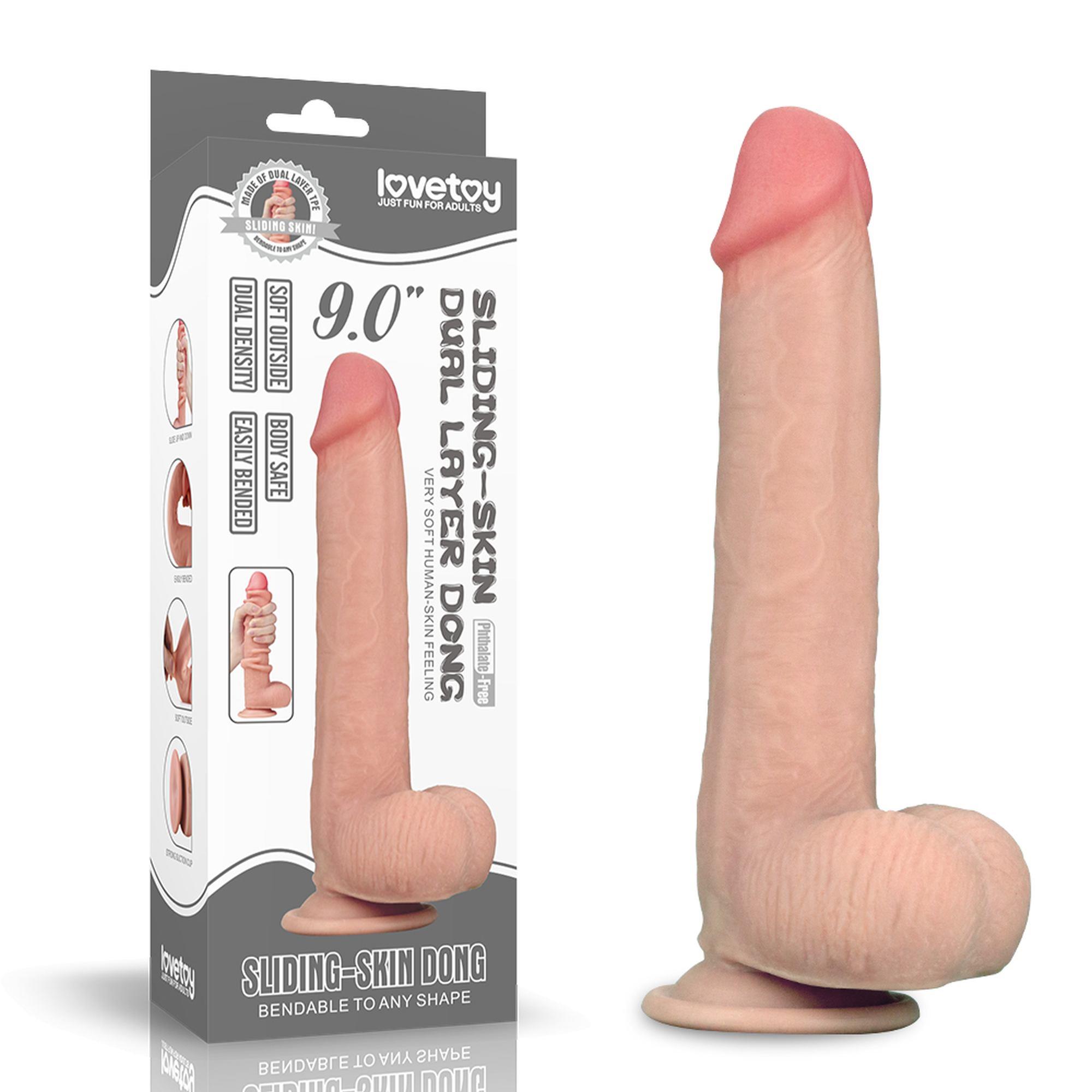 10-LV317003 9'' Sliding Skin Dual Layer Dong - obrazek 1