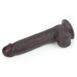 9.0'' Sliding Skin Dual Layer Dong - Black - obrazek 5