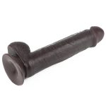 9.0'' Sliding Skin Dual Layer Dong - Black - obrazek 6